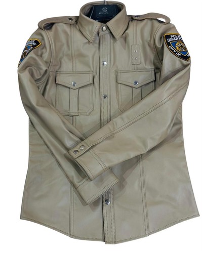 Men real beige leather full - real,