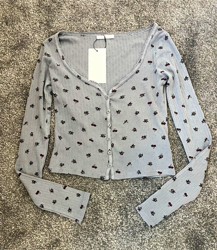 Zara womens grey floral knit - zara,