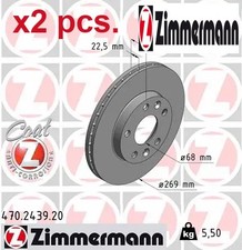 X2 PCS FRONT BRAKE DISC SET