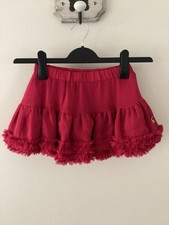 Girls Joules Ruby Pink Frilly Tutu Skirt, Age 7 Years, Good Condition