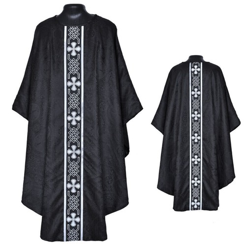 New black chasuble - black, clergy
