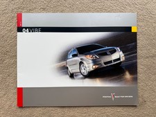 2004 Pontiac Vibe - Car Brochure (UK)