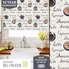 Coffee cup roller blind - coffee,