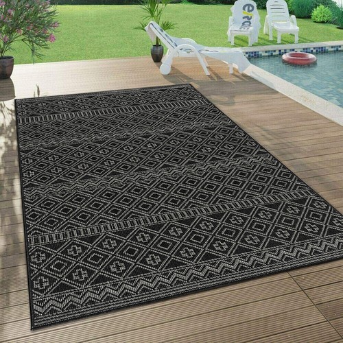Outdoor rug black reversible - rug,