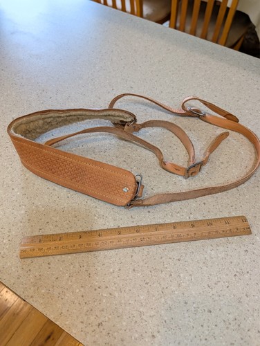 Vintage sheepskin lined tooled - lined,