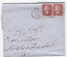 1862 pair penny red - penny,