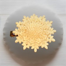 Vintage 1940s Carved Celluloid Hair Slide Floral Gorgeous Details Great Gift