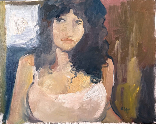 Expressionist portrait woman - expressionist,