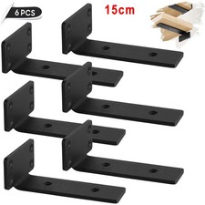 4/6x Floating Shelf Brackets 15CM Heavy Duty Metal for Support Wall Hanging