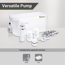 Sanigo Sani-S250C Sanitary Shredder Silent Waste Pump, Shower Lift Pump Equipped