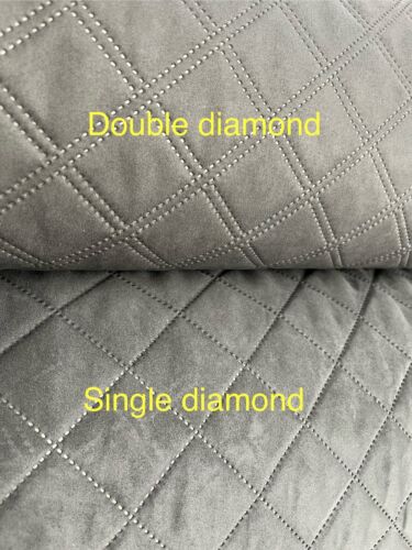 Suede diamond quilted - suede,