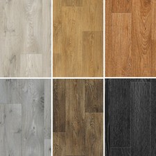 Quality Vinyl Flooring Roll CHEAP Wood Plank Effect Kitchen Bathroom Lino Roll