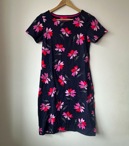 Joules navy pink floral knee - floral,