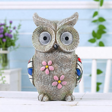 Solar Garden Owl Statue -
