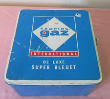 CAMPING GAZ INTERNATIONAL DE LUXE SUPER BLEUET WIND SHIELD TIN BOX - WORKING