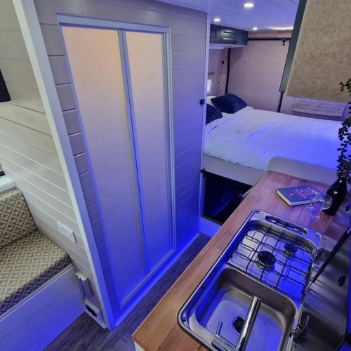 Campervan shower door white - door,