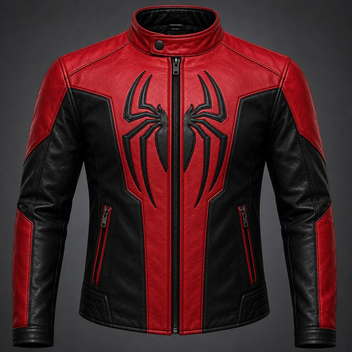 Men red black leather - men's,