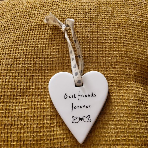 Ceramic heart shaped - shaped, sign