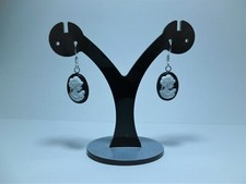 Cameo Earrings,Sterling Silver