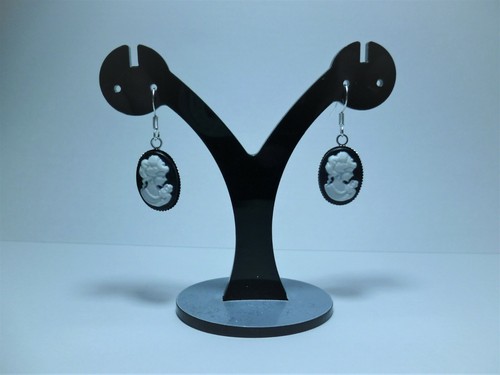 Cameo earrings sterling silver - earrings,sterling,