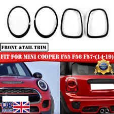 For MINI Cooper F55 F56 F57 Headlight Tail Light Trim Rings 2014-21 Gloss Black