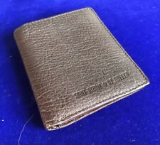 Vintage Debenhams Brown Leather Trifold ID Credit Card Coin Holder Wallet A23