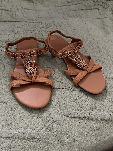 Ladies brown elastic heel - elastic,