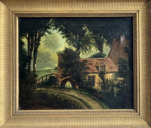 Antique oil painting the old - antique,