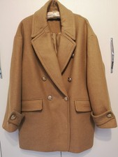 Zara ladies camel oversized mid-length coat size M