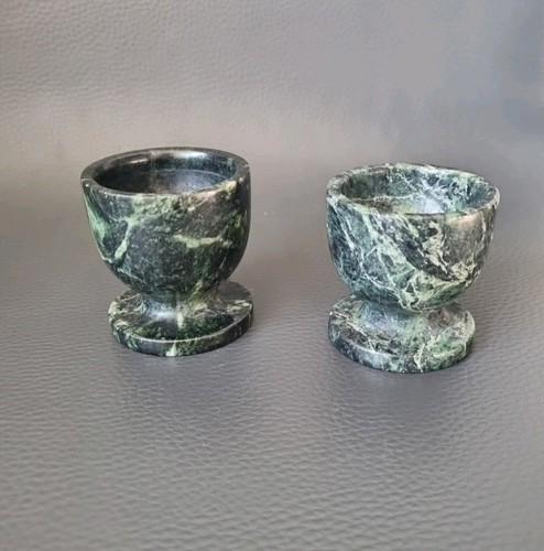 Vintage green marble egg - marble,