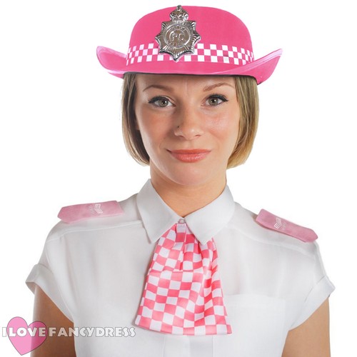 Ladies police hat wpc pink - ladies,