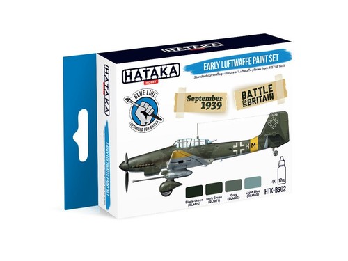 Early luftwaffe blue paint - blue, set