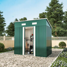 4x6ft Green Garden Shed
