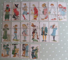 VINTAGE / ANTIQUE NURSERY RHYMES MISFITZ CARD GAME C W FAULKNER  - PART SET