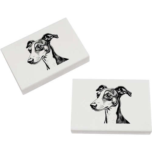 Whippet dog erasers - 2,