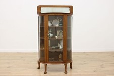 Victorian Antique Oak Curved