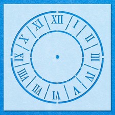 Roman Numerals Clock Stencil