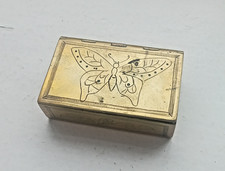Antique edwardian brass snuff - brass,
