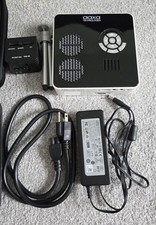 AAXA M5 Mini Portable Business Projector with its accessories in a carrying case