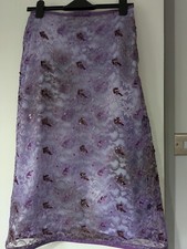 Stunning Renato Nucci Lilac Embellished Skirt Size 40 Made In France- Xmas Wear 