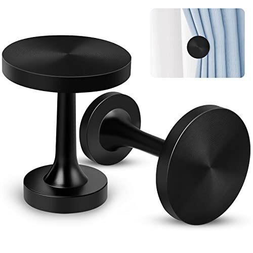 Curtain holdbacks pair black - curtain,