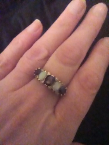 9ct gold garnet - garnet, ring