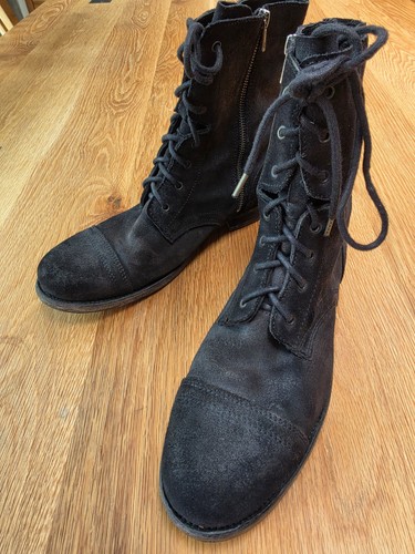 All saints suede leather boots - suede,