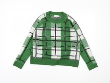 Topshop Women's Green XS Plaid