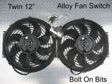 Twin 12" Radiator Fans Land