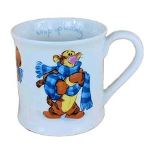 Disney Store White Tigger "Wrap Up Warm Christmas Winter Snow Mug (Used)