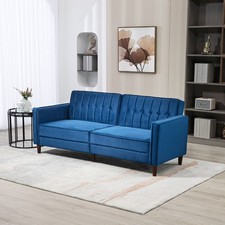 Sofa Futon Velvet-Touch Tufted