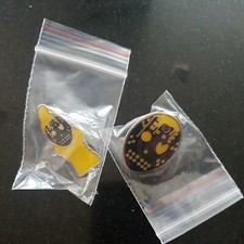 Firetrap Deadly Gnome Pin Badges - yellow, BRAND NEW x2 Types