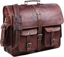 Real Leather Briefcase Laptop Messenger Best Computer Satchel Handmade Bag Men's