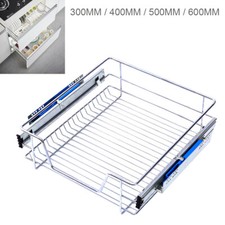 PULL OUT WIRE BASKETS KITCHEN CABINET CHROME SOFT CLOSE RUNNERS LARDER CUPBOARDS